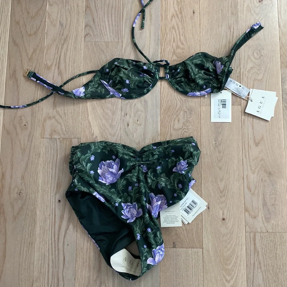 NWT AGUA BY AGUA BENDITA Bronce bikini top & Vaiven bikini bottom